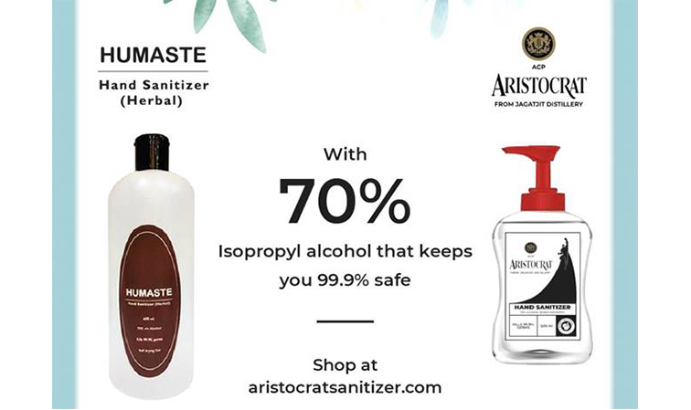 Jagatjit launches Aristocrat hand sanitizer